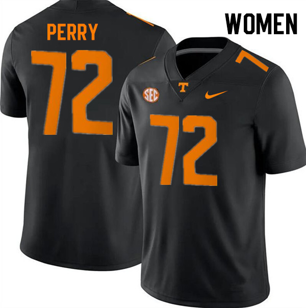 Women #72 Jesse Perry Tennessee Volunteers College Football Jerseys Stitched-Black